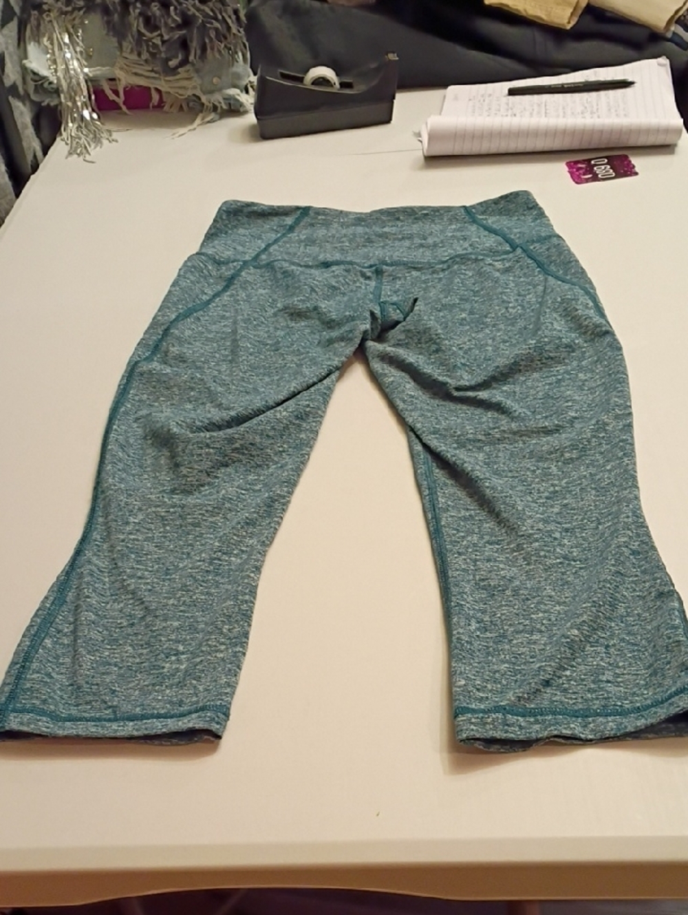Patagonia Teal Blue Heathered Capri Leggings - Picture 9 of 12